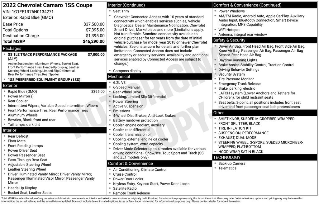 Used 2022 Chevrolet Camaro SS RWD image 6