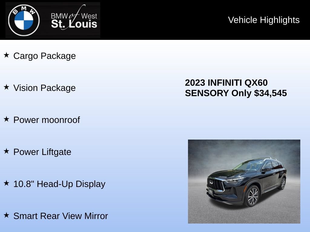 Used 2023 INFINITI QX60 Sensory w/ Vision Package AWD/4WD image 8