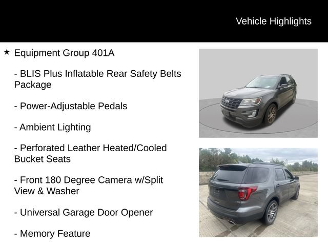 Used 2017 Ford Explorer Sport w/ Equipment Group 401A AWD/4WD image 7