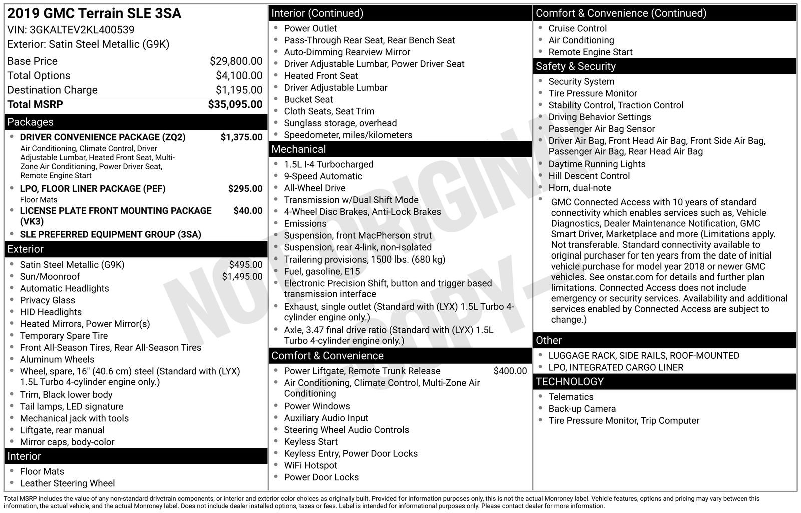 Used 2019 GMC Terrain SLE w/ Driver Convenience Package image 6