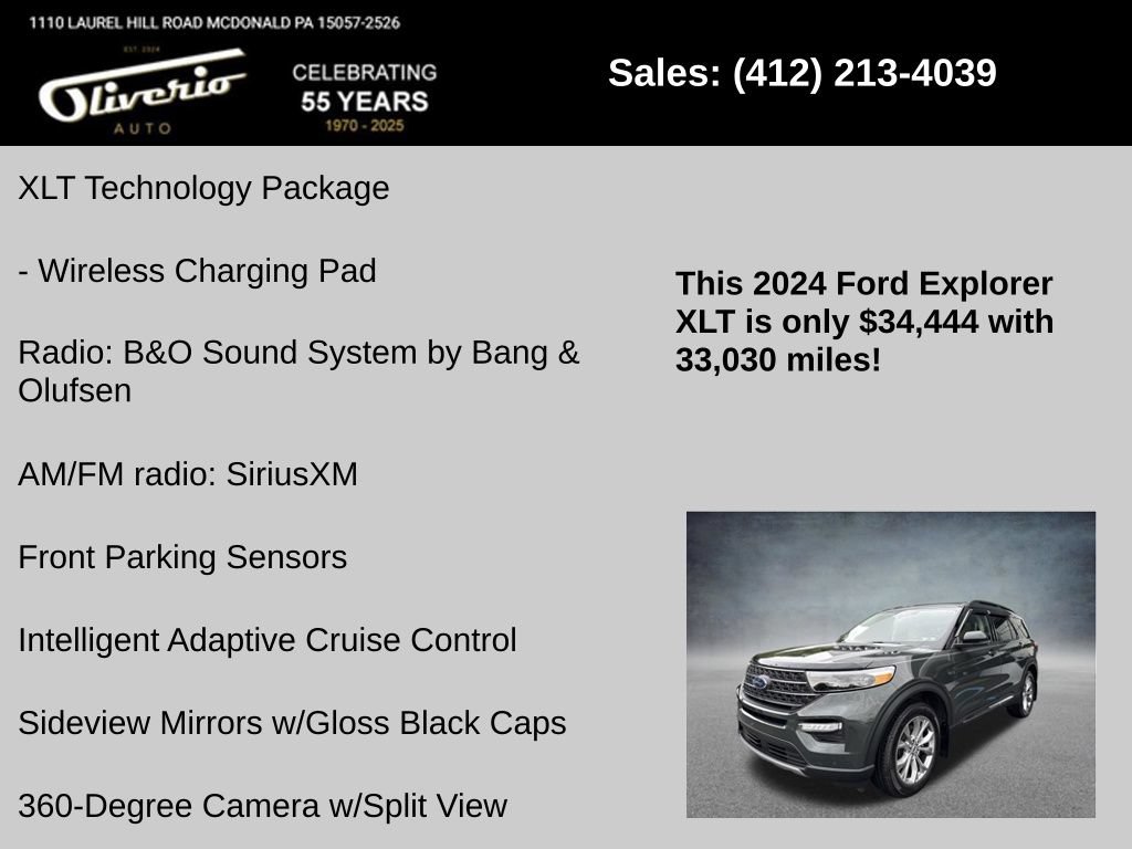 Used 2024 Ford Explorer XLT w/ Equipment Group 202A AWD/4WD image 16