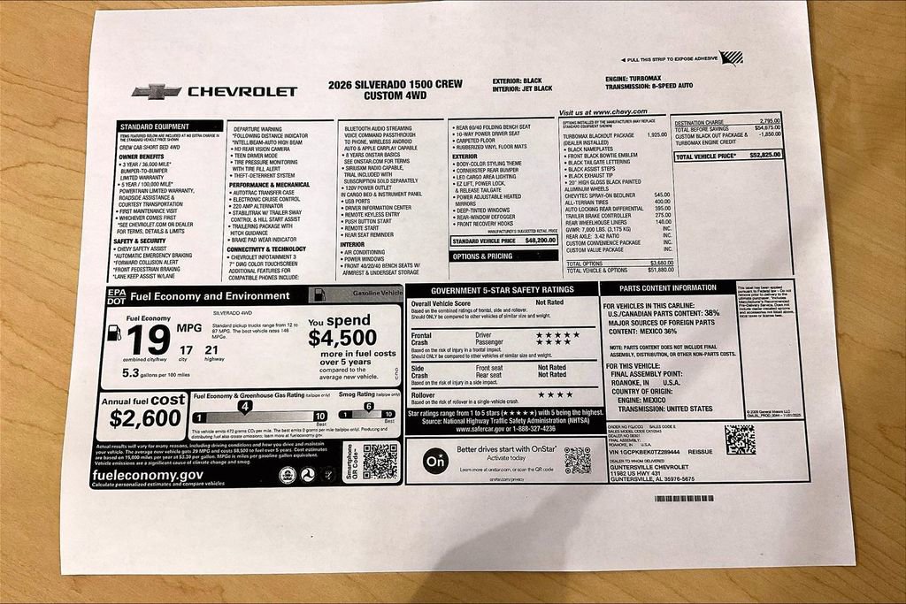 New 2026 Chevrolet Silverado 1500 Custom w/ Turbomax Blackout Package image 14