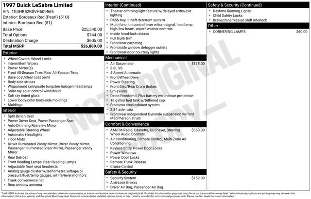 Used 1997 Buick Le Sabre Limited image 5