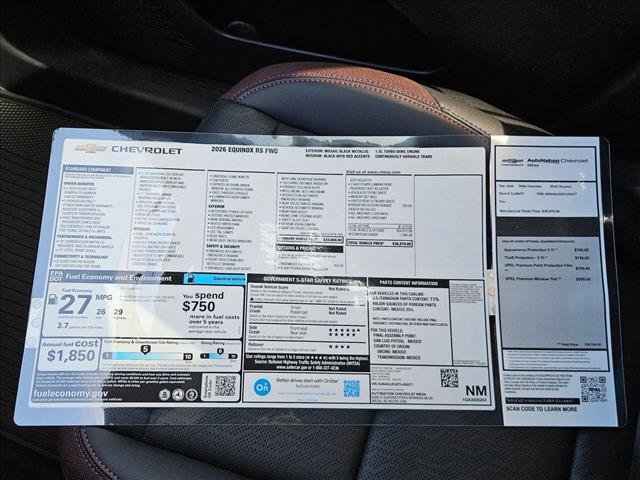 New 2026 Chevrolet Equinox RS w/ Convenience Package III FWD image 18