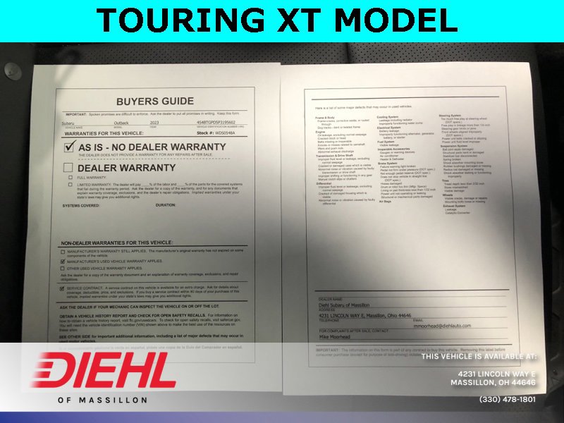 Used 2023 Subaru Outback Touring XT image 35