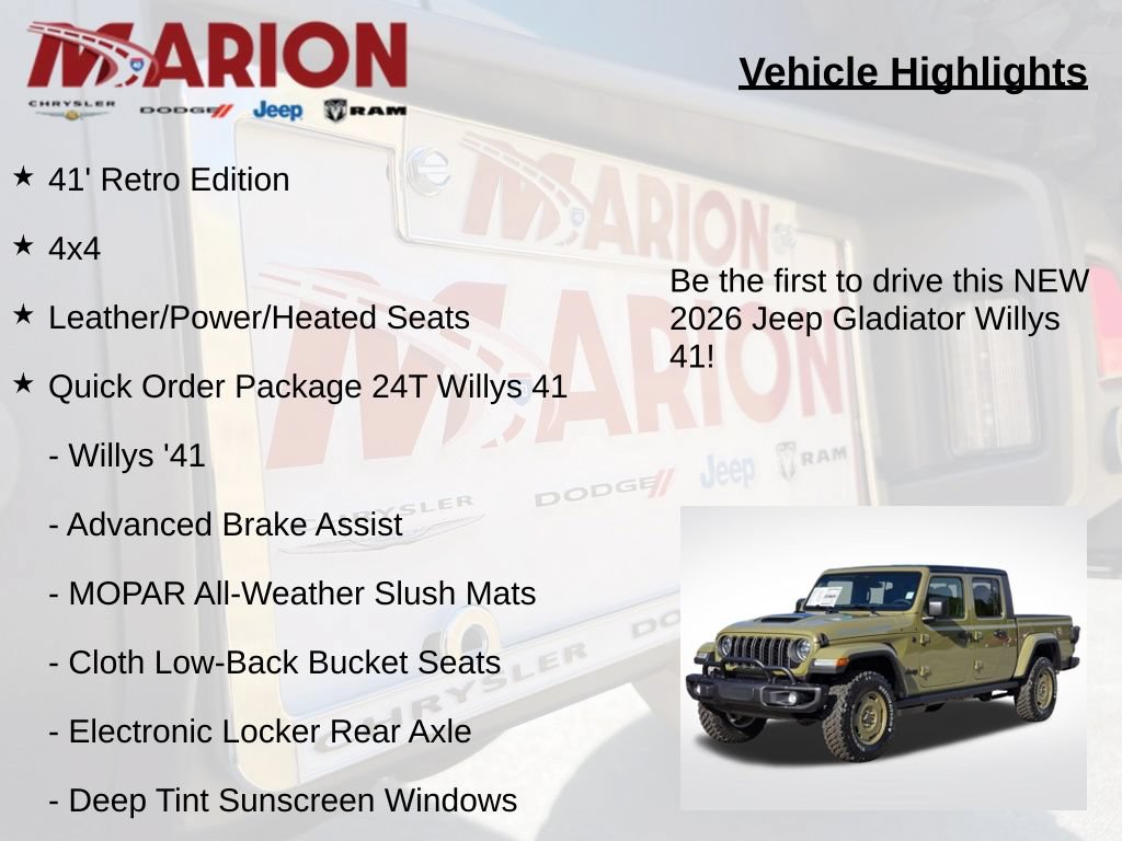New 2026 Jeep Gladiator Willys AWD/4WD image 5