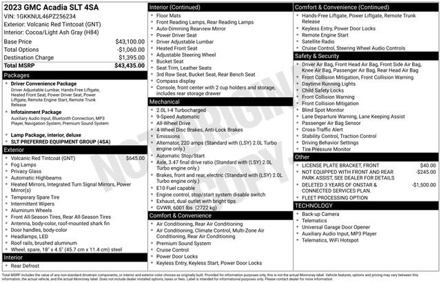 Used 2023 GMC Acadia SLT AWD/4WD image 4
