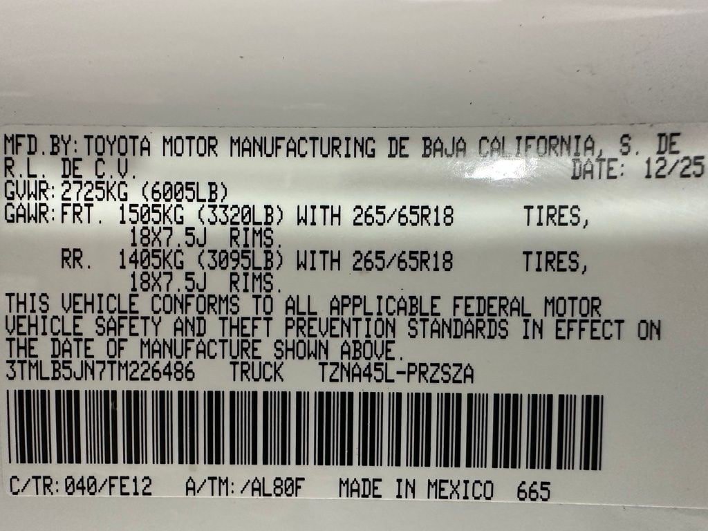 Used 2026 Toyota Tacoma TRD Sport AWD/4WD image 11