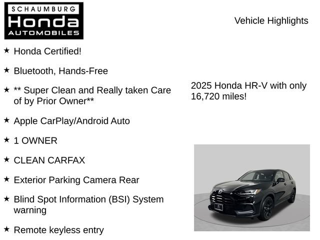 Certified 2025 Honda HR-V Sport image 14