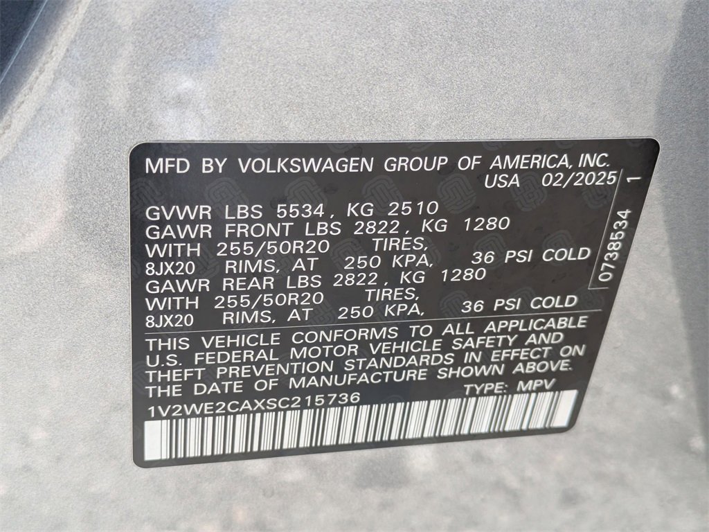 Used 2025 Volkswagen Atlas Cross Sport SE image 36