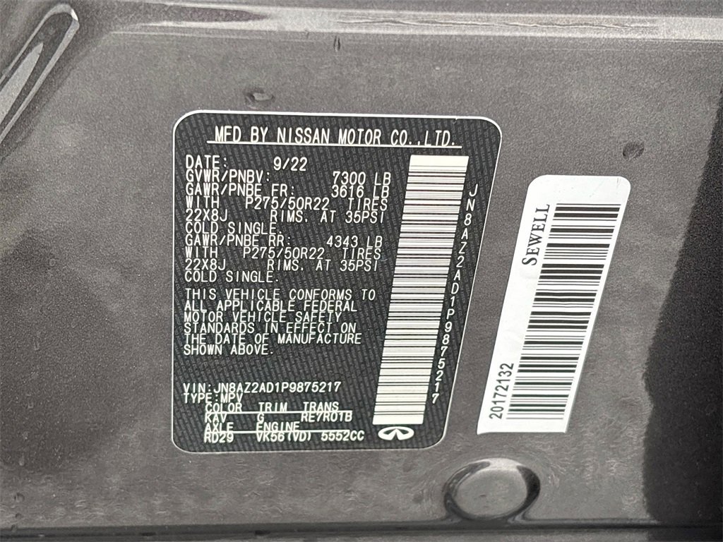 Used 2023 INFINITI QX80 Premium Select w/ Cargo Package image 35