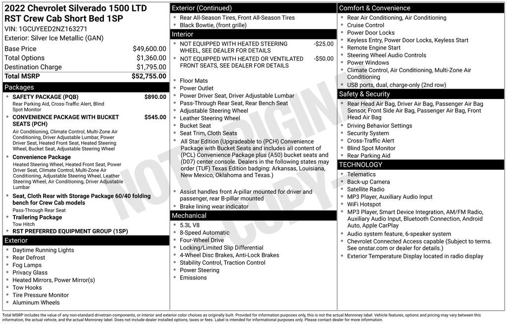 Used 2022 Chevrolet Silverado 1500 RST w/ Safety Package AWD/4WD image 30