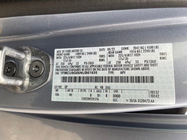 Used 2022 Ford Escape SE w/ Convenience Package image 27