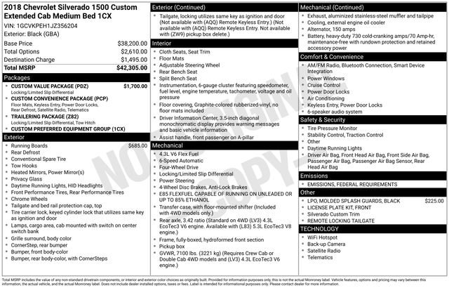 Used 2018 Chevrolet Silverado 1500 Custom w/ Custom Value Package image 4