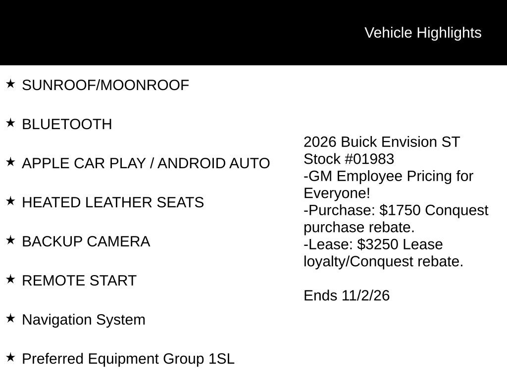 New 2026 Buick Envision Sport Touring AWD/4WD image 2