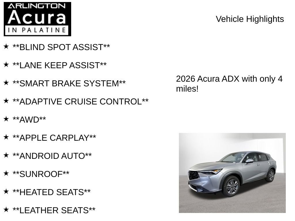 New 2026 Acura ADX AWD image 7