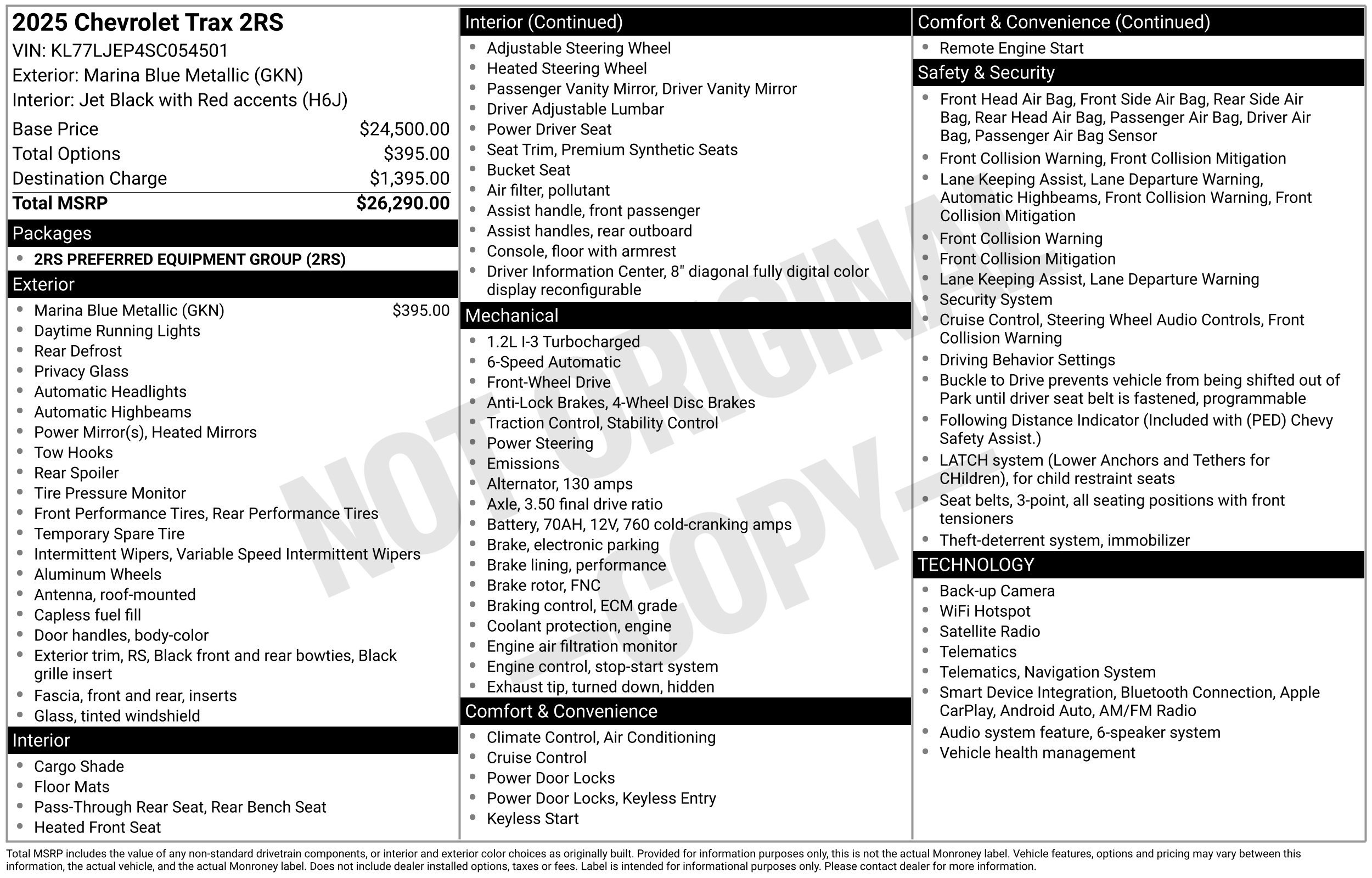 Used 2025 Chevrolet Trax RS FWD image 2
