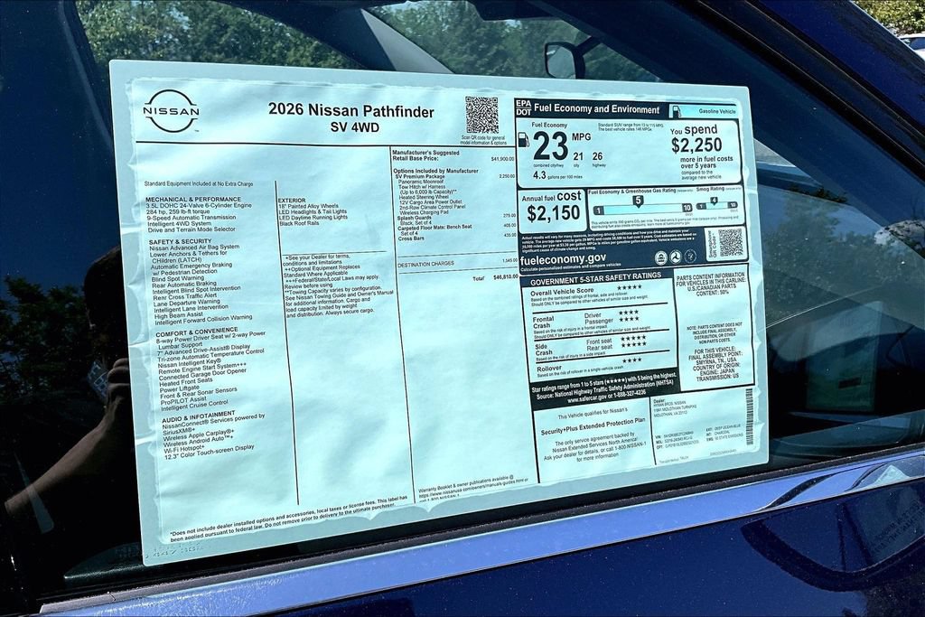 New 2026 Nissan Pathfinder SV AWD/4WD image 13