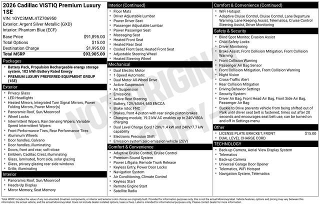 New 2026 Cadillac Vistiq Premium Luxury AWD/4WD image 31