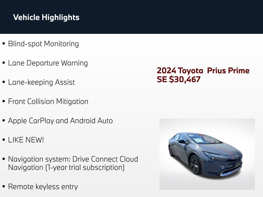 Used 2024 Toyota Prius Prime FWD image 4