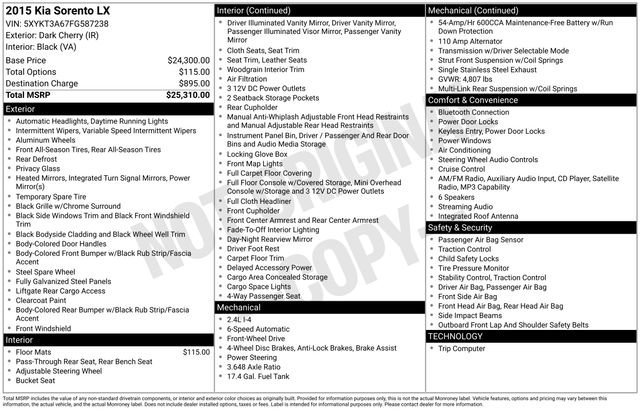Used 2015 Kia Sorento LX image 9