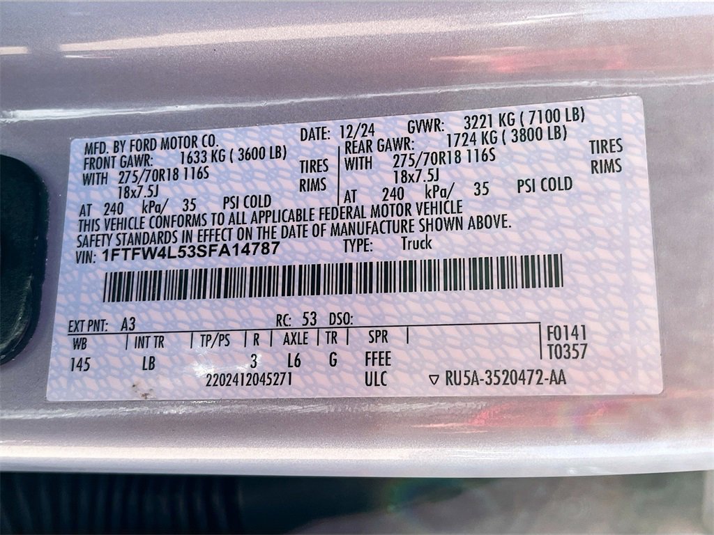 Used 2025 Ford F150 Tremor w/ Bed Utility Package image 32