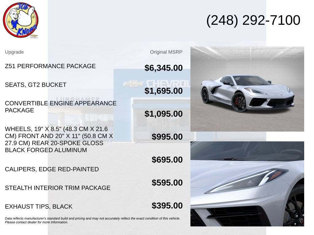 New 2026 Chevrolet Corvette Stingray Preferred Conv w/ Z51 Performance Package RWD image 5