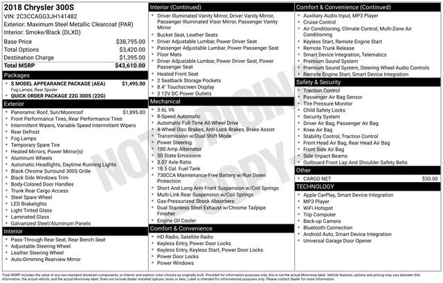 Used 2018 Chrysler 300 S w/ S Model Appearance Package video 2