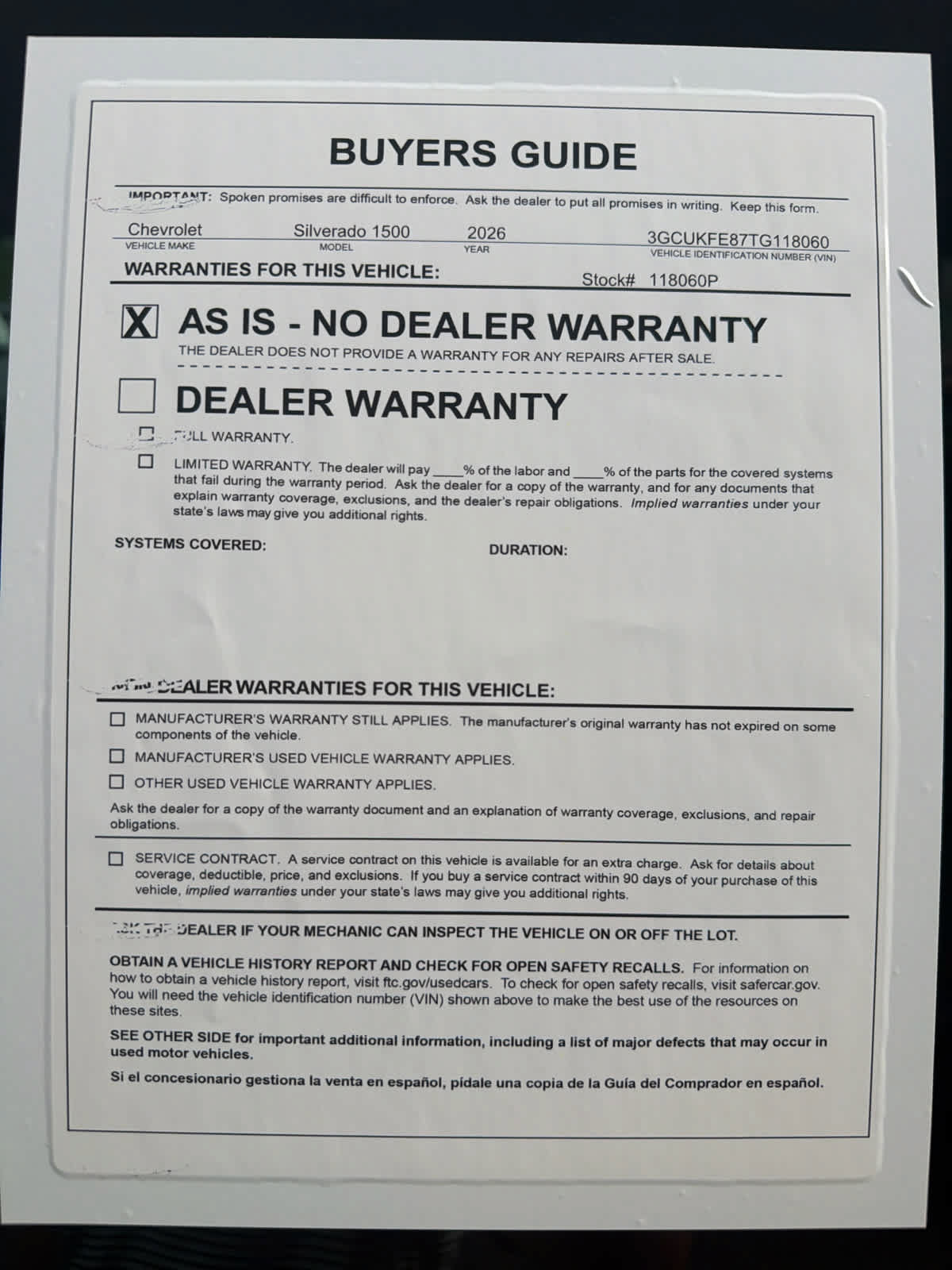 Used 2026 Chevrolet Silverado 1500 LT Trail Boss w/ LT Trail Boss Premium Package AWD/4WD image 33