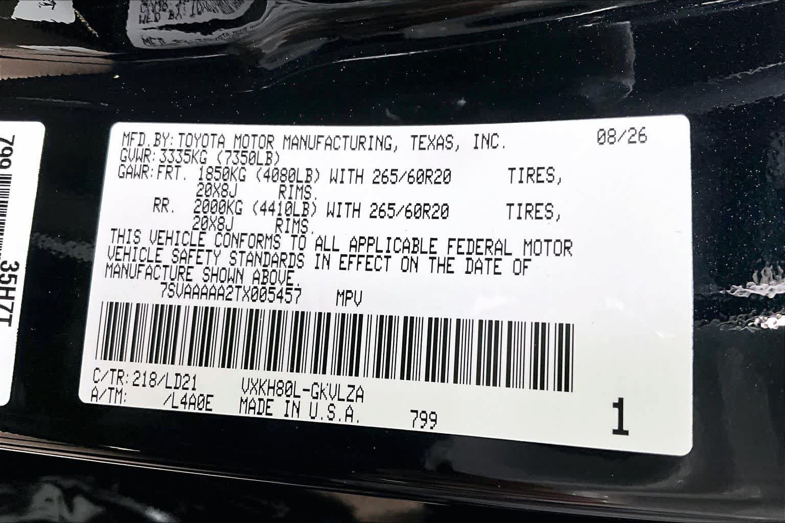 New 2026 Toyota Sequoia Limited w/ Nightshade Package RWD image 20