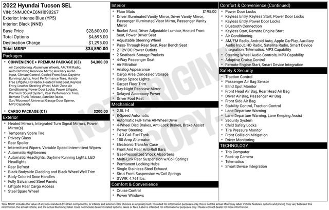 Used 2022 Hyundai Tucson SEL w/ Convenience + Premium Package AWD/4WD image 10
