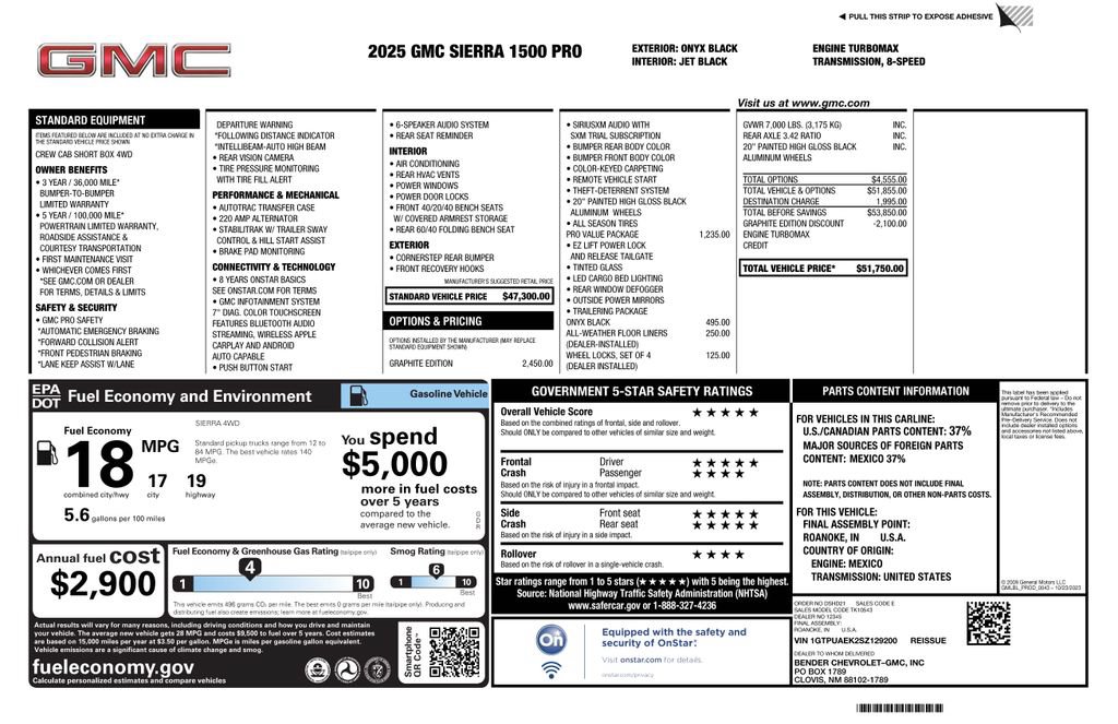 Certified 2025 GMC Sierra 1500 Pro w/ Graphite Edition AWD/4WD image 4
