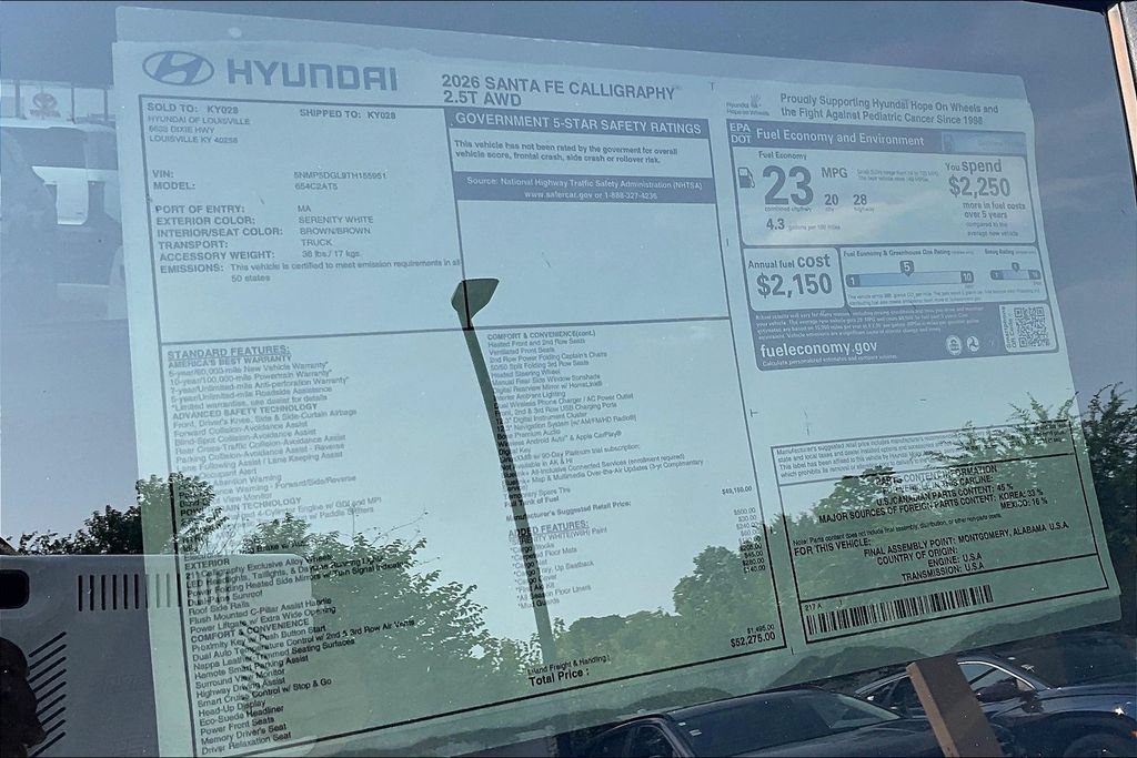 New 2026 Hyundai Santa Fe Calligraphy AWD/4WD image 16