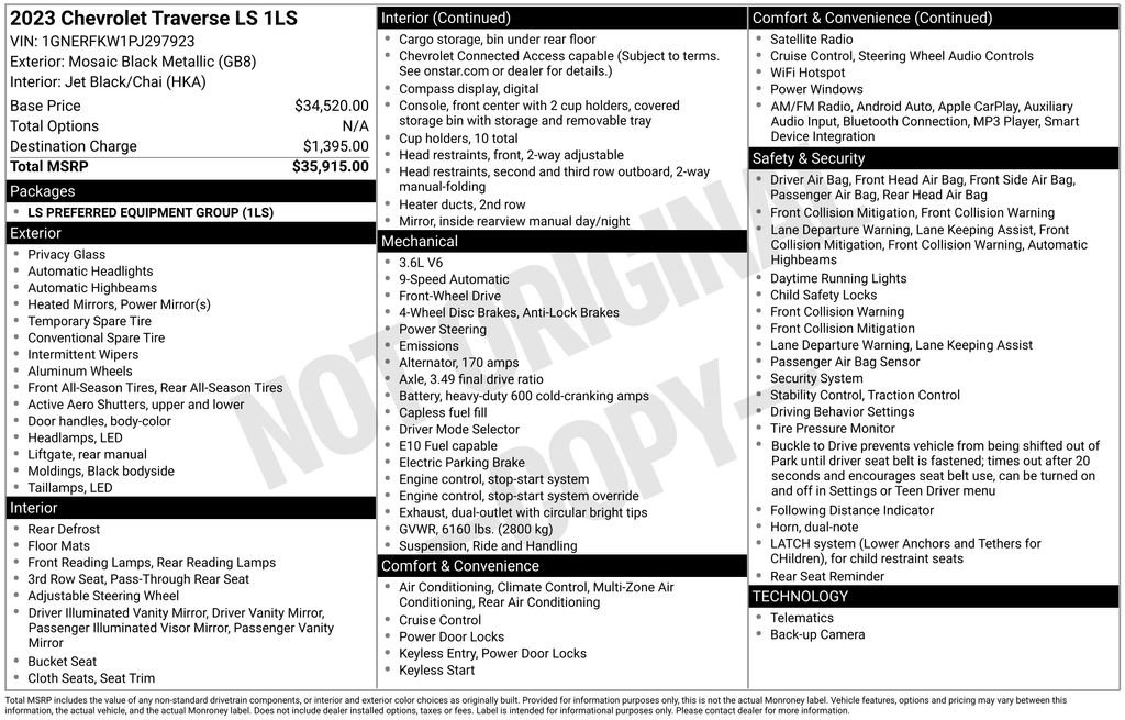 Used 2023 Chevrolet Traverse LS image 6