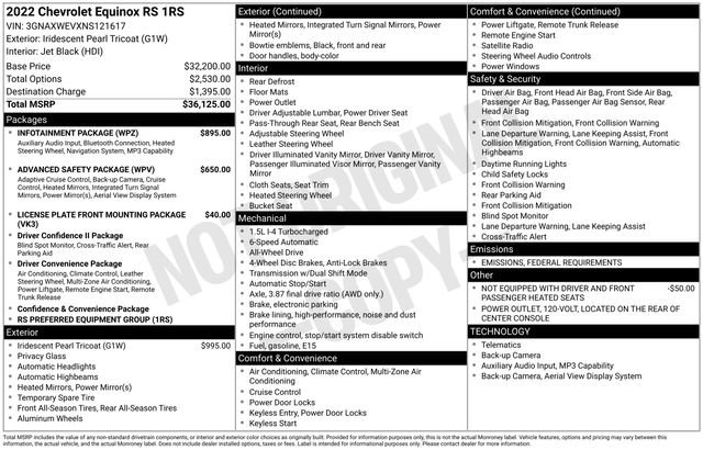 Certified 2022 Chevrolet Equinox RS w/ Infotainment Package image 29