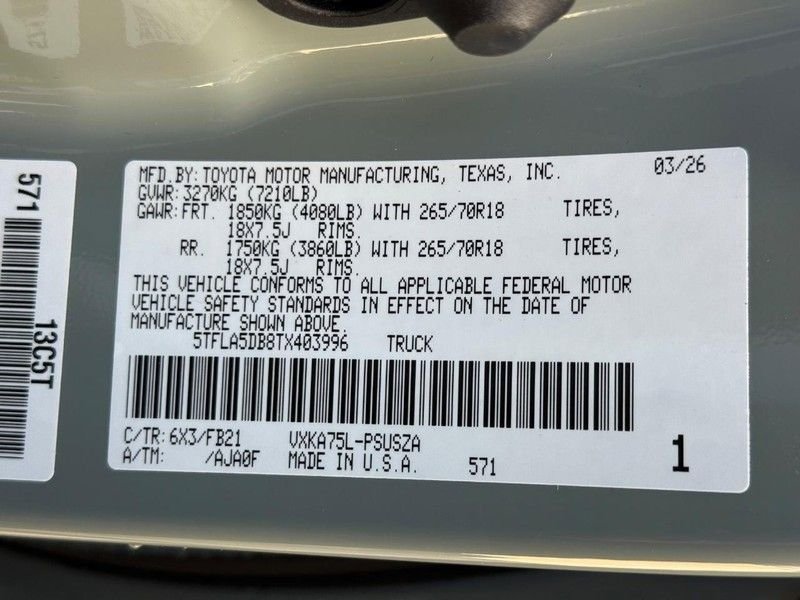 New 2026 Toyota Tundra SR5 AWD/4WD image 21