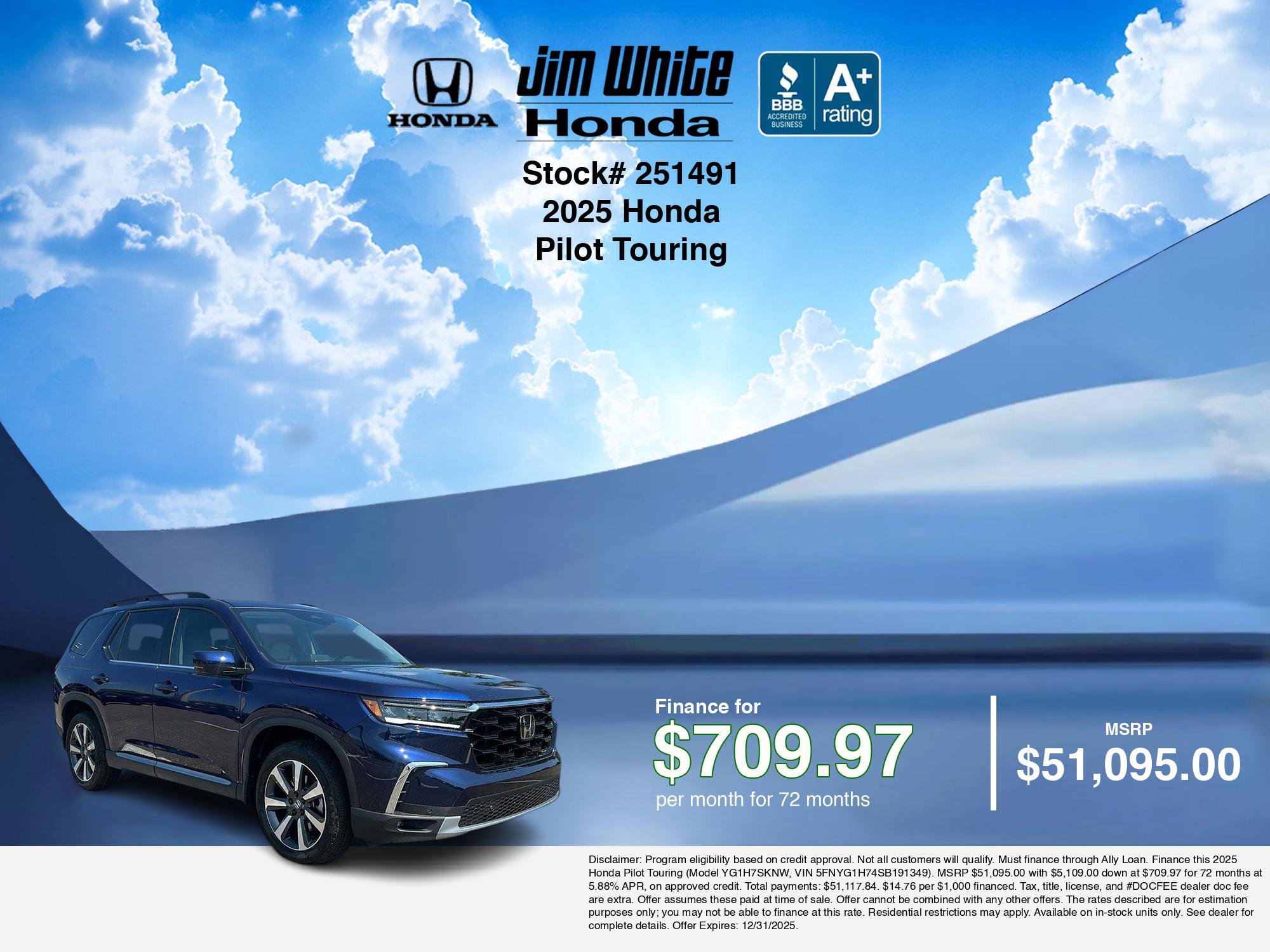 New 2025 Honda Pilot Touring image 7