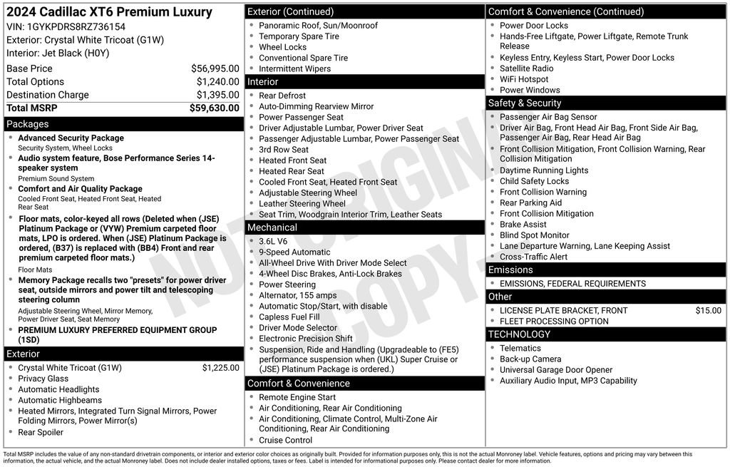 Used 2024 Cadillac XT6 Premium Luxury image 36