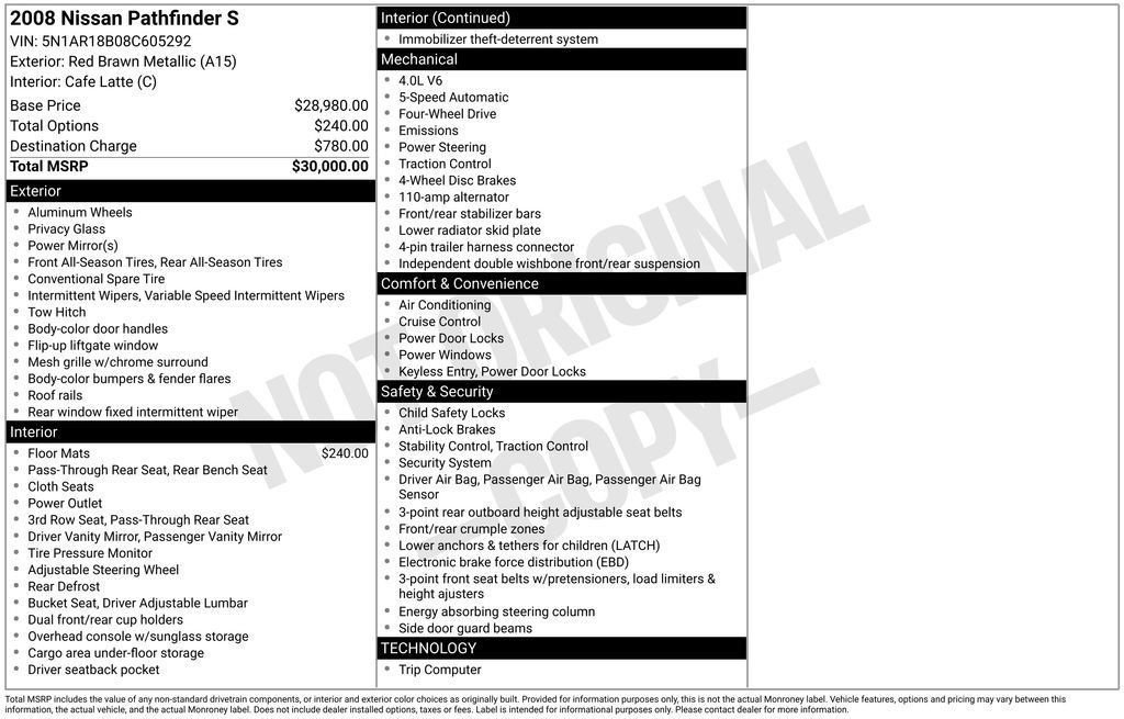 Used 2008 Nissan Pathfinder S image 5