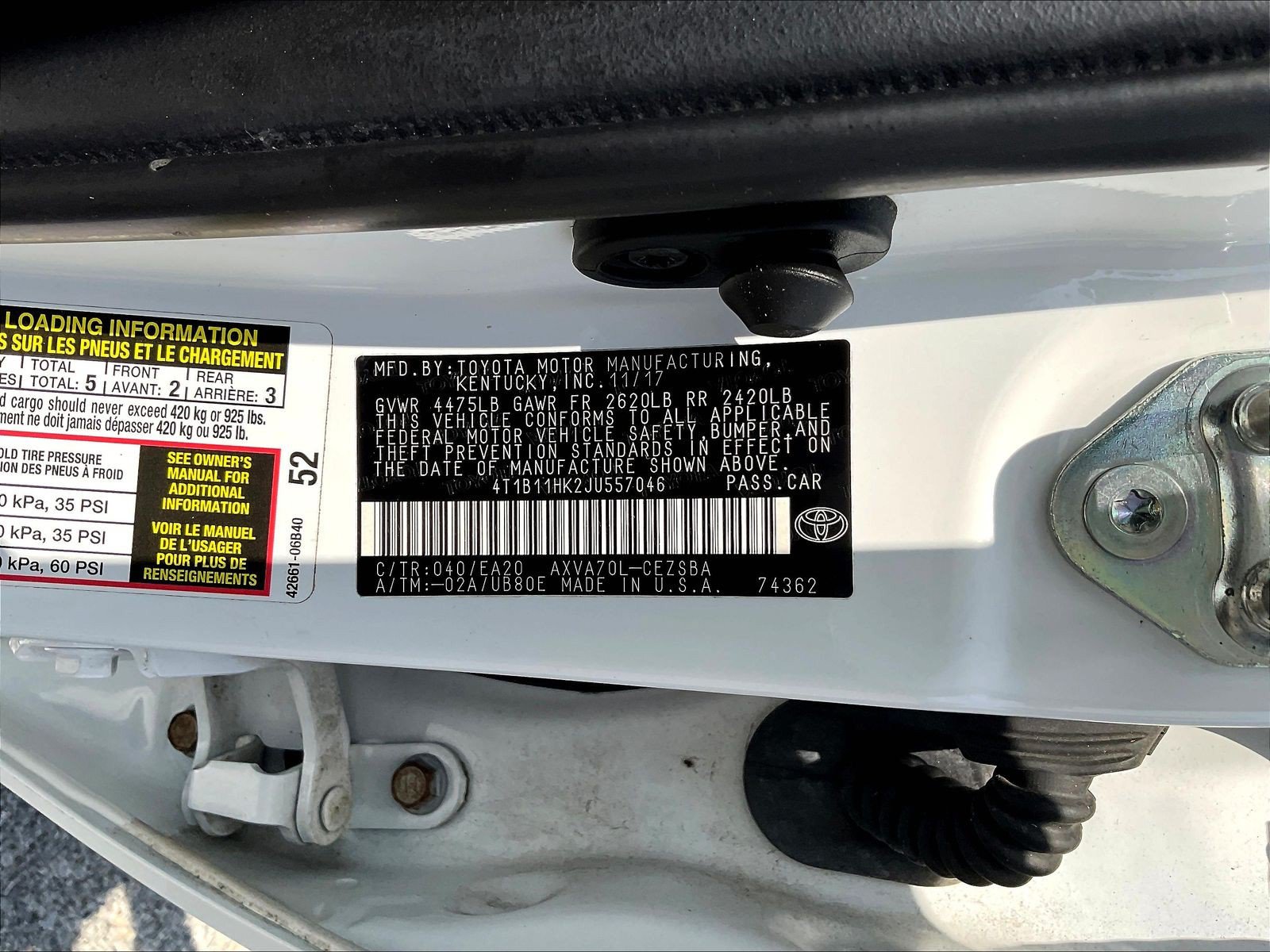 Used 2018 Toyota Camry SE FWD image 18
