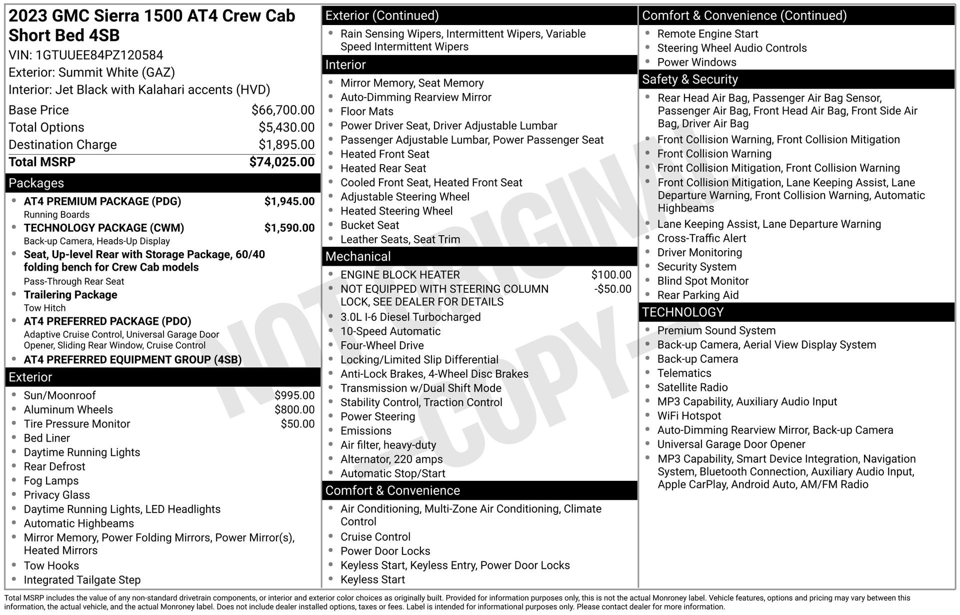 Used 2023 GMC Sierra 1500 AT4 w/ AT4 Premium Package AWD/4WD image 3