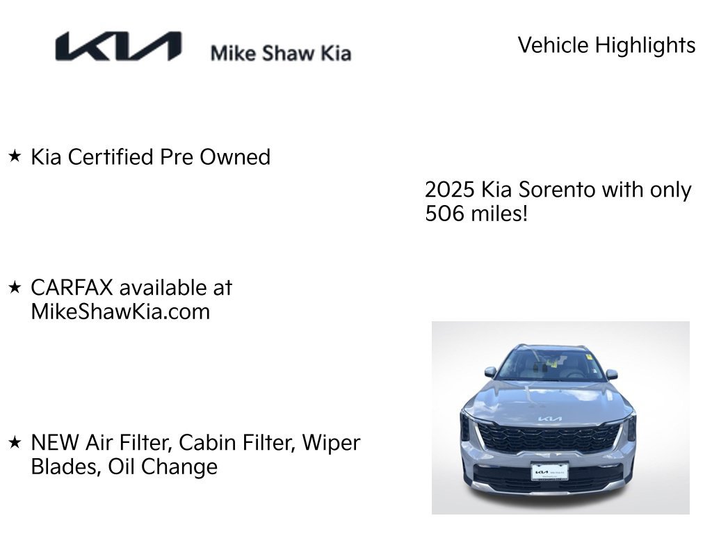 Certified 2025 Kia Sorento S FWD image 6