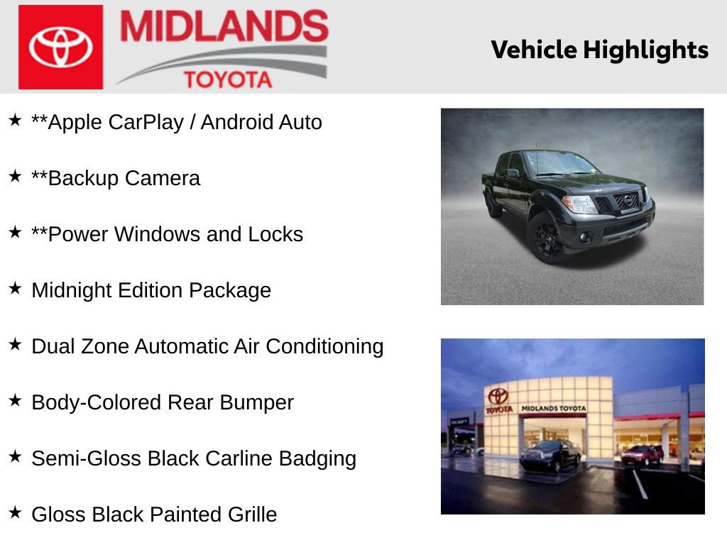 Used 2020 Nissan Frontier SV w/ Midnight Edition Floor Mats RWD image 2