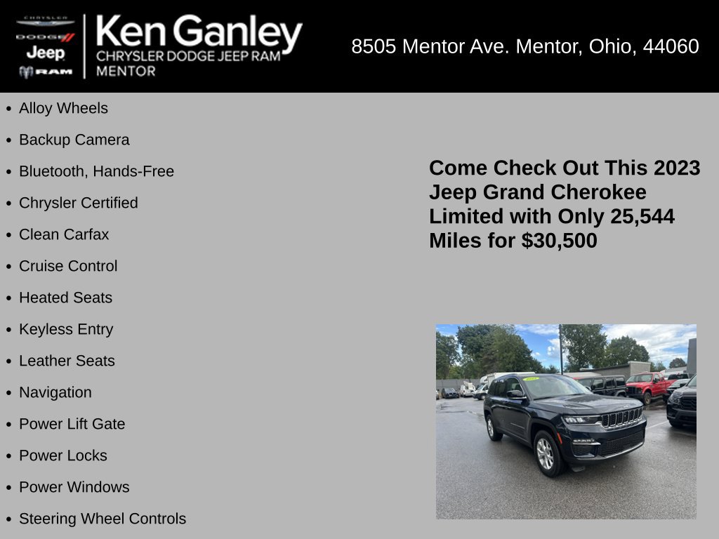 Certified 2023 Jeep Grand Cherokee Limited AWD/4WD image 5