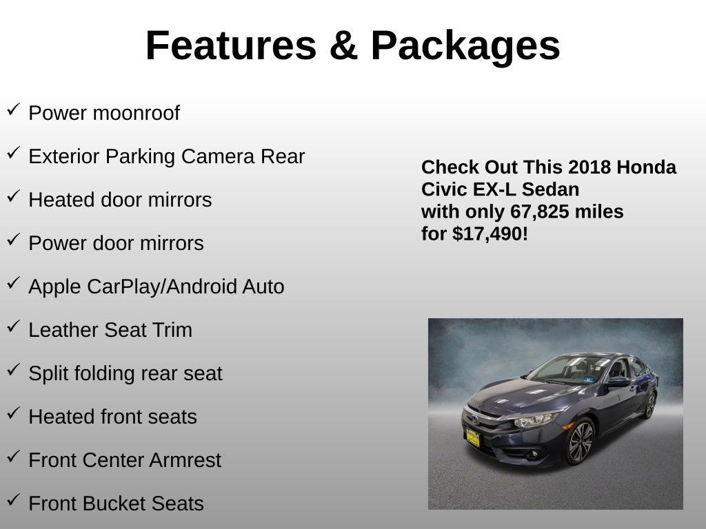 Used 2018 Honda Civic EX-L image 8