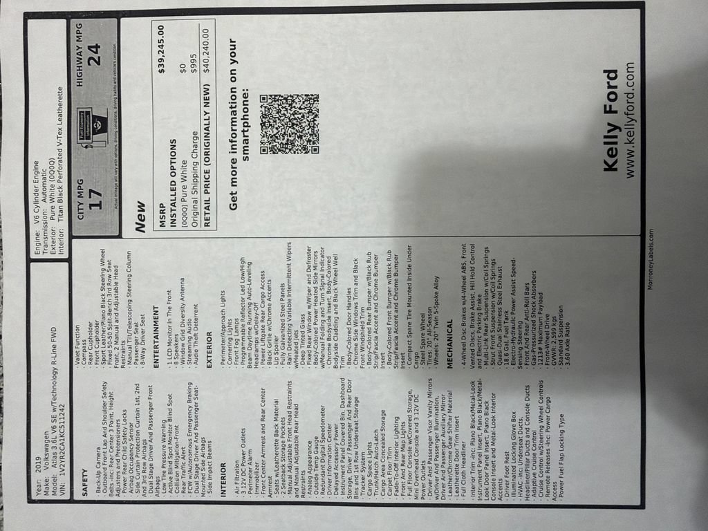 Used 2019 Volkswagen Atlas SE FWD image 31
