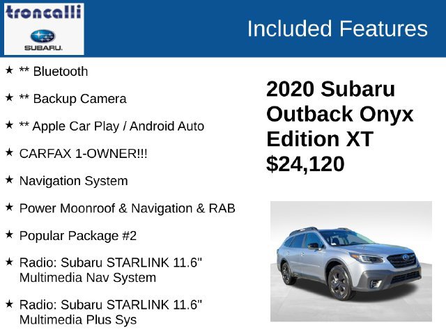 Used 2020 Subaru Outback Onyx Edition XT w/ Popular Package #2 AWD/4WD image 4