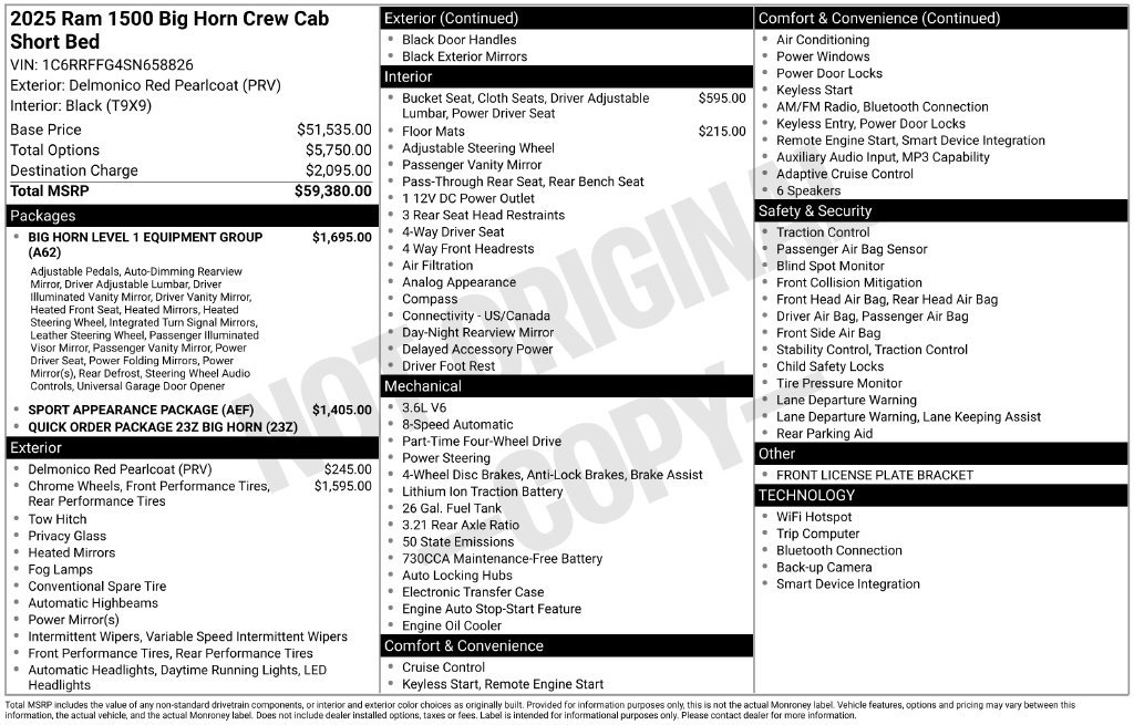 Used 2025 RAM 1500 Big Horn AWD/4WD image 6