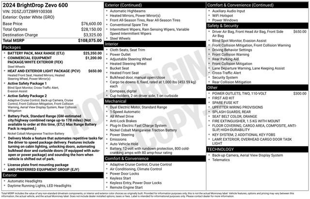 Used 2024 Chevrolet Brightdrop 600 w/ Battery Pack, Max Range AWD/4WD image 28