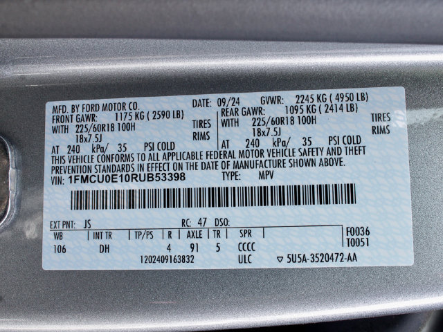 New 2024 Ford Escape SE w/ PHEV Premium Package FWD image 23